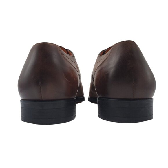 SANTONI Mens 'Salem' Brown Burnished Leather Cap Toe Oxfords Sz 11 D Italy $730 - Picture 9 of 14